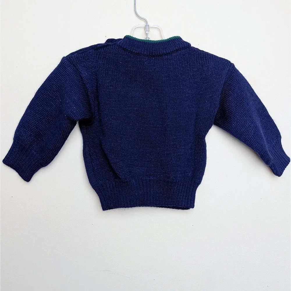 Vintage Carter's American Bear Crewneck Sweater‎ 90s Y2K Polo Infant 6-9 Months